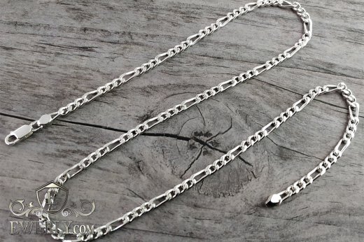 Chain "Figaro" of  silver, фото