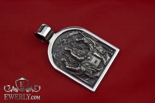 Big pendant of  silver for men, фото