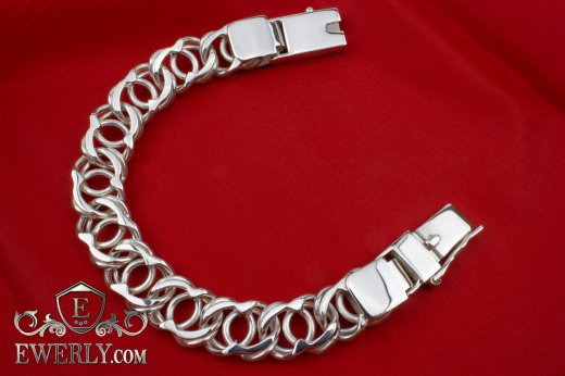 Men's bracelet "Arabic bismarck" of sterling silver, фото