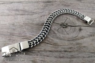 Bracelet "Tractor (double carapace)" of sterling silver for men, фото