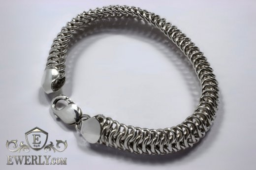 Bracelet "Dragon Scale" of  silver, фото