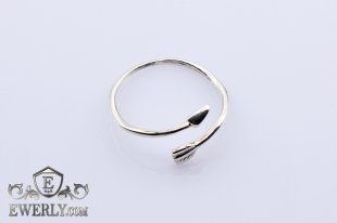 Women's ring of sterling silver without stones, фото