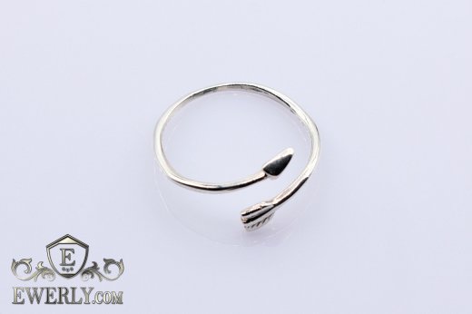 Women's ring of sterling silver without stones, фото