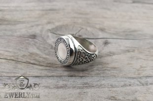 Men's ring of  silver, фото