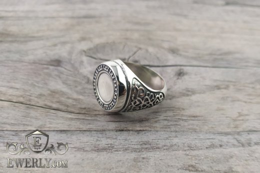 Men's ring of  silver, фото