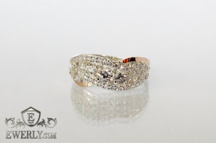 Women's ring of  silver with stones, фото