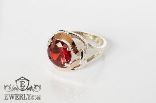 Women's ring of  silver with stones, фото