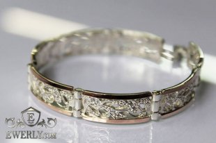 Bracelet for women of  silver, фото
