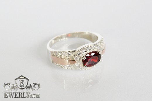Ring of sterling silver for women, фото