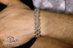 Bracelet "Cobra" of sterling silver, фото