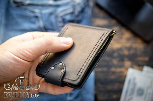 Handmade money clip made of genuine leather, фото