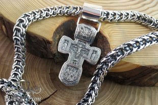 Kit : pendant of sterling silver and chain "Phantom (Ramses and Double stream)", фото