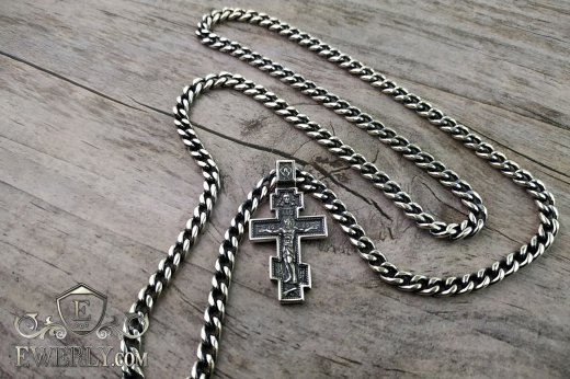 Kit : pendant of sterling silver and chain "Carapace", фото